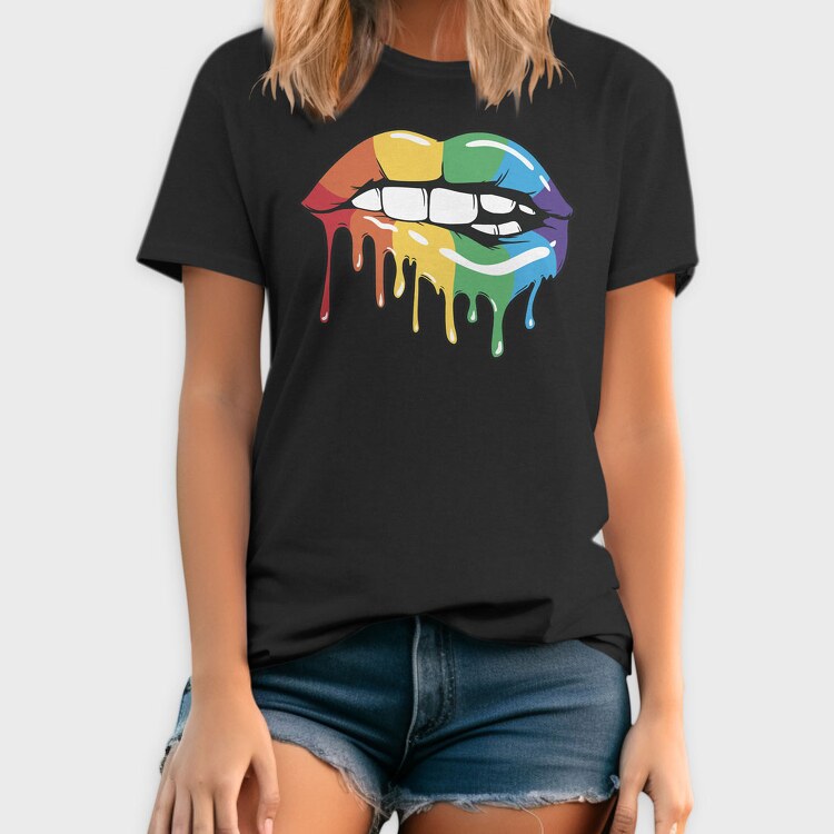 Rainbow Lips, Tricou Barbati (Unisex)