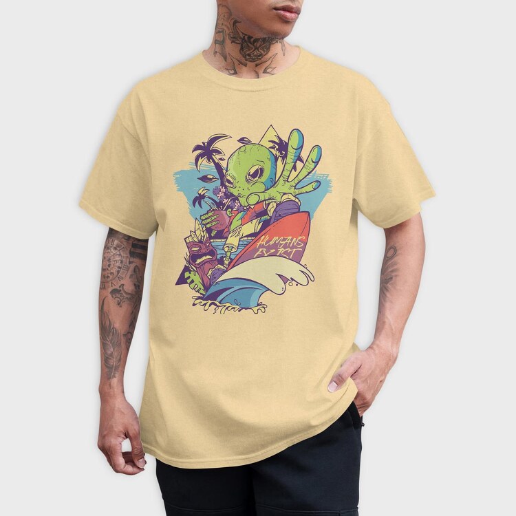 Martian Goes Hawaii, Tricou Barbati (Unisex)