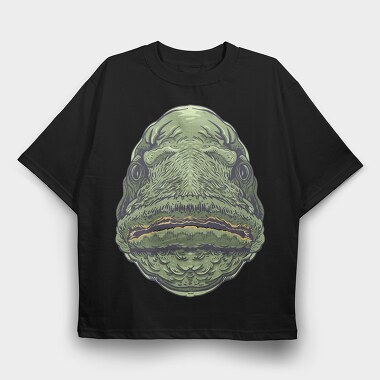 Fish Face, Tricou Oversize Barbati (Unisex)