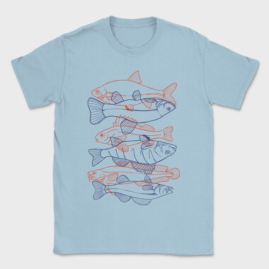 Fish Set Color, Tricou Barbati (Unisex)