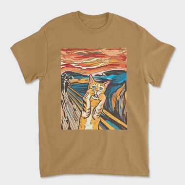 Cat Munch Scream, Tricou Barbati (Unisex)