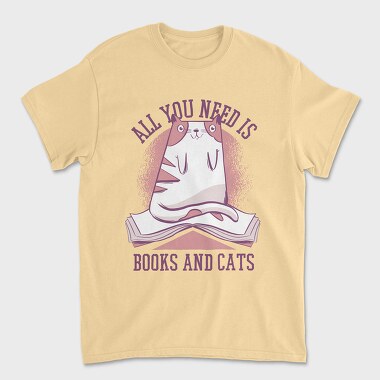 All You Need is Books and Cats, Tricou Barbati (Unisex)