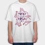 Flamingo Doing Yoga Worry, Tricou Oversize Barbati (Unisex)