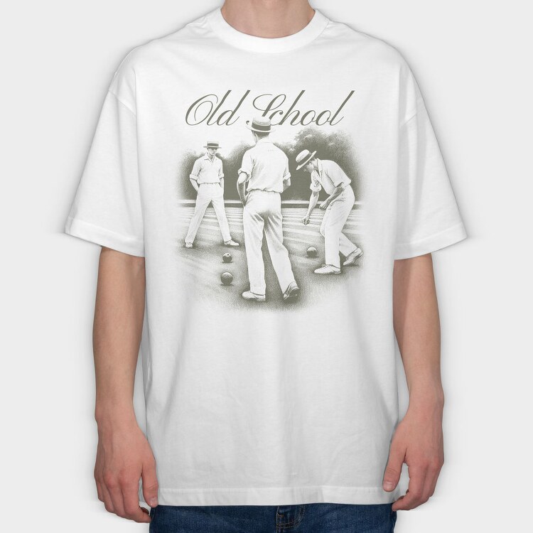 Old School Bowlers Vintage, Tricou Oversize Barbati (Unisex)
