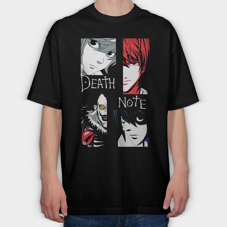 Death Note 4, Tricou Oversize Barbati (Unisex)