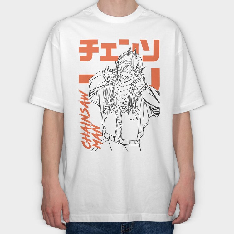 Chainsaw Man 9, Tricou Oversize Barbati (Unisex)