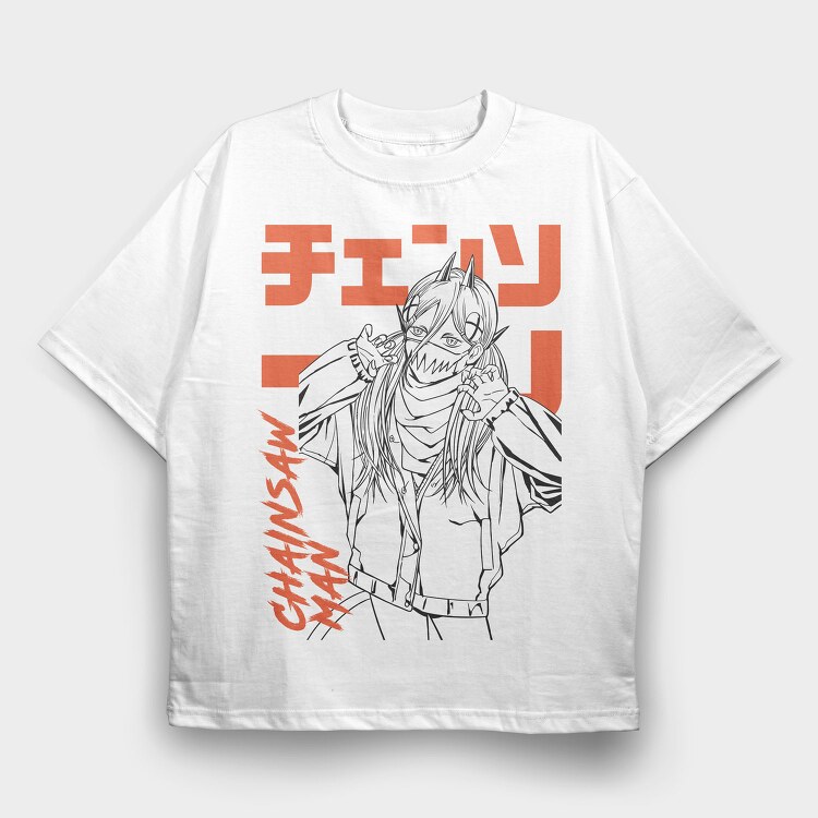 Chainsaw Man 9, Tricou Oversize Barbati (Unisex)