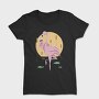 Flamingo Drinking Wine Cool, Tricou Femei