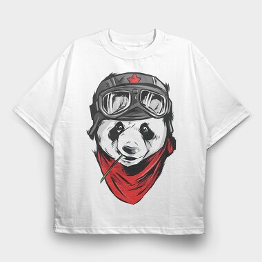 Googles Panda, Tricou Oversize Barbati (Unisex)