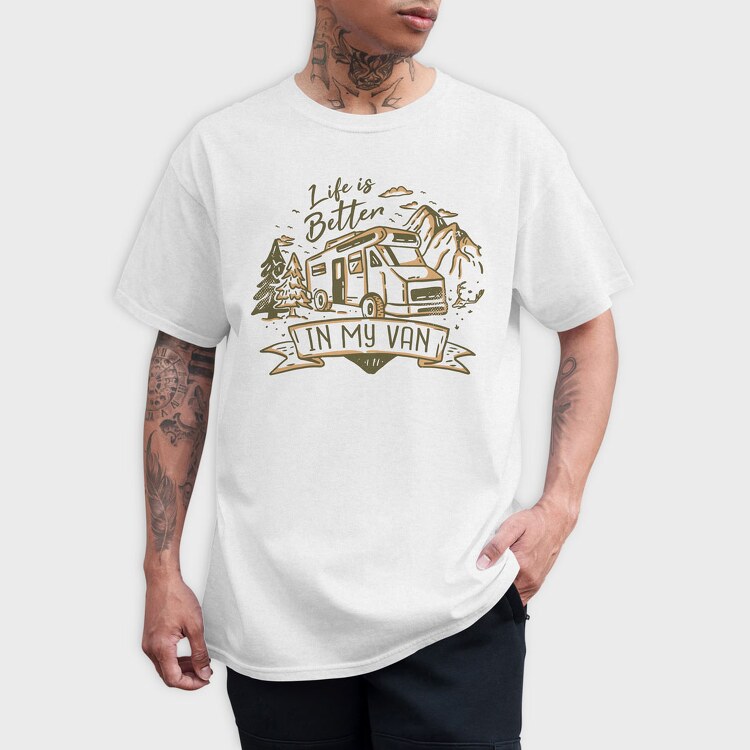 Life Is Better in My Van, Tricou Barbati (Unisex)