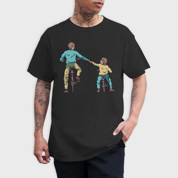 Father And Son Bikes, Tricou Barbati (Unisex)