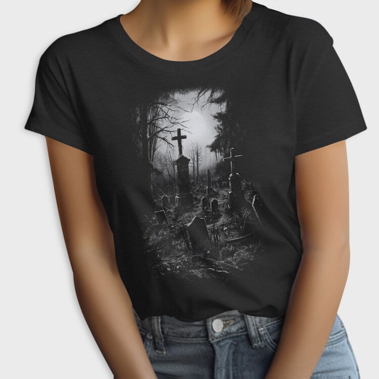 Old Graveyar Monochrome, Tricou Femei