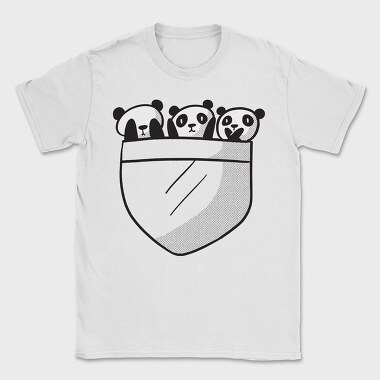 Panda Pocket, Tricou Barbati (Unisex)