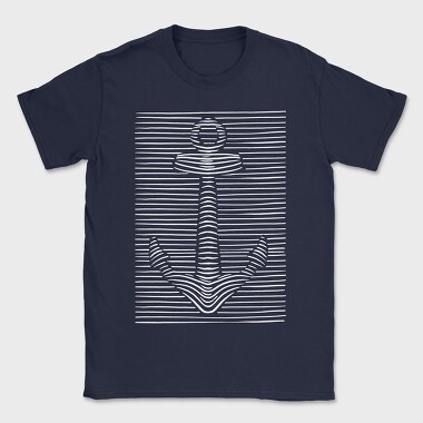 3D Illusion Anchor, Tricou Barbati (Unisex)