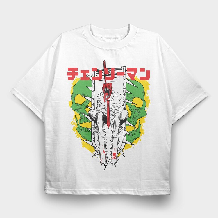 Chainsaw Man 1, Tricou Oversize Barbati (Unisex)