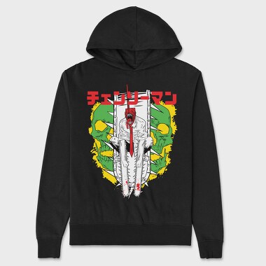 Chainsaw Man 1, Hanorac Oversize Barbati (Unisex)