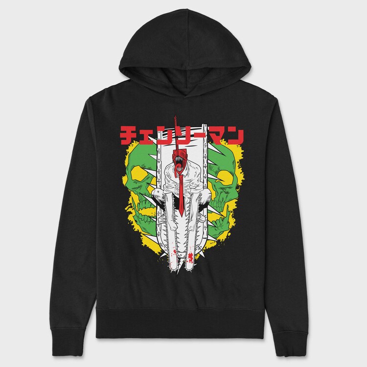 Chainsaw Man 1, Hanorac Oversize Barbati (Unisex)