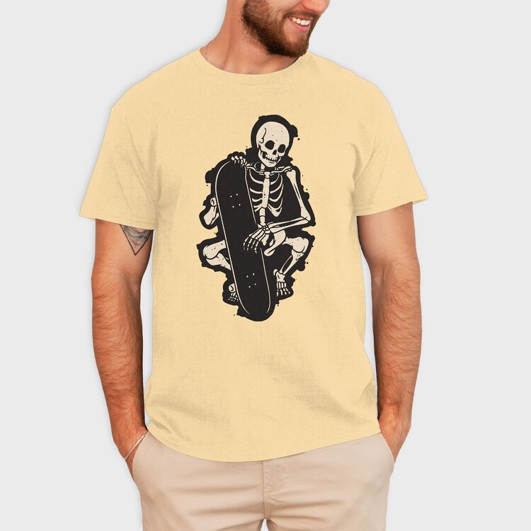 Skate Skeleton, Tricou Barbati (Unisex)
