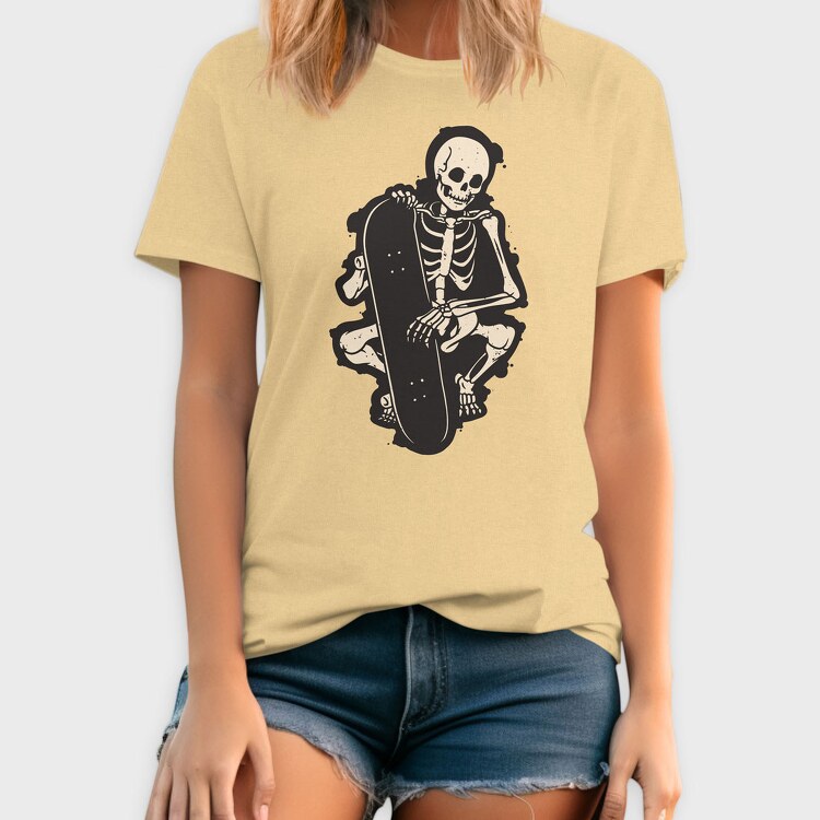 Skate Skeleton, Tricou Barbati (Unisex)