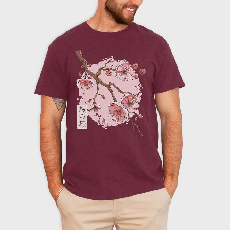 Sakura Blossom Flower, Tricou Barbati (Unisex)