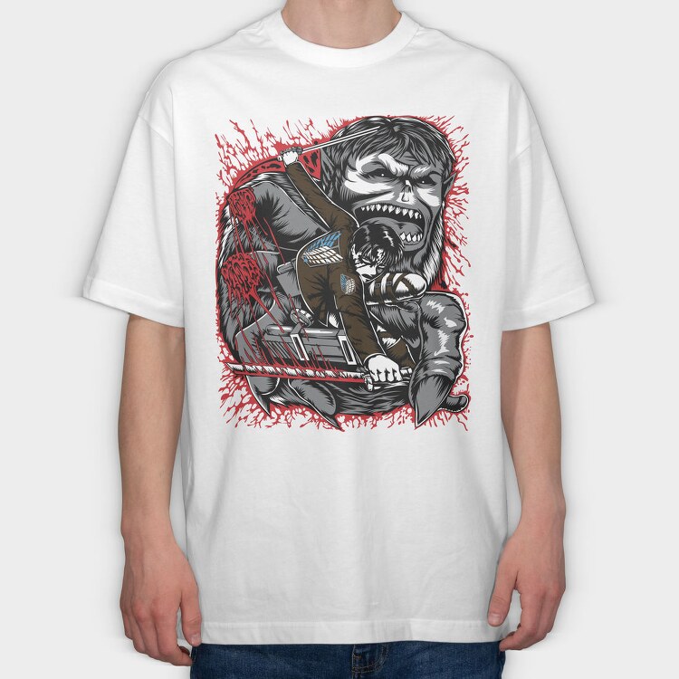 Attack on Titan 42, Tricou Oversize Barbati (Unisex)