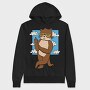 Otter Animal With Cool Sunglasses, Hanorac Oversize Barbati (Unisex)