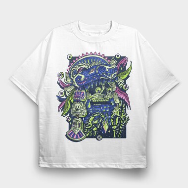 Prehispanic Warrior, Tricou Oversize Barbati (Unisex)