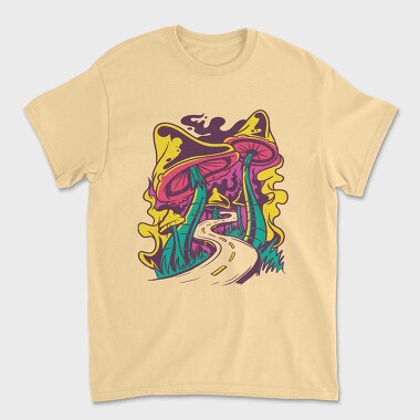 Road Mushroom, Tricou Barbati (Unisex)