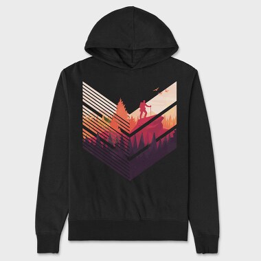 Geometric Forest, Hanorac Oversize Barbati (Unisex)