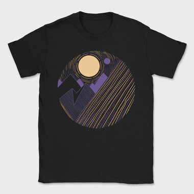 Landscape Sunset Mountain, Tricou Barbati (Unisex)
