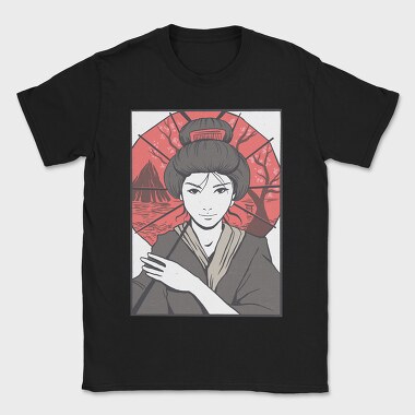 Geisha Umbrella, Tricou Barbati (Unisex)