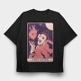 Owl Wizard Mystical Tarot Card Night Wizard 06, Tricou Oversize Barbati (Unisex)