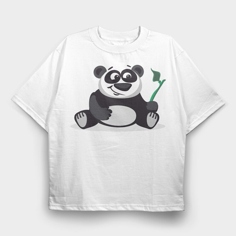 Panda Leaf Hugger, Tricou Oversize Barbati (Unisex)