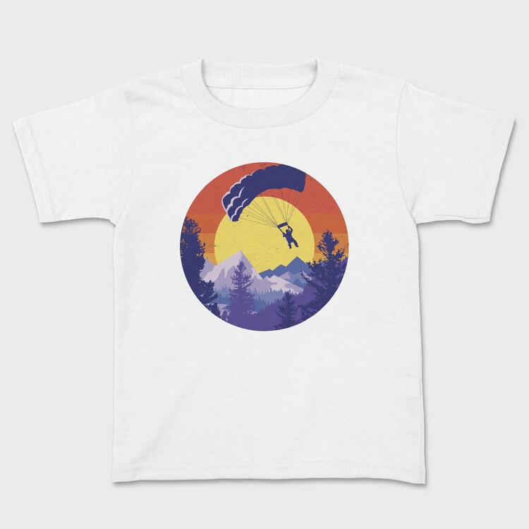 Parachute Retro Sunset Mountain, Tricou Copii