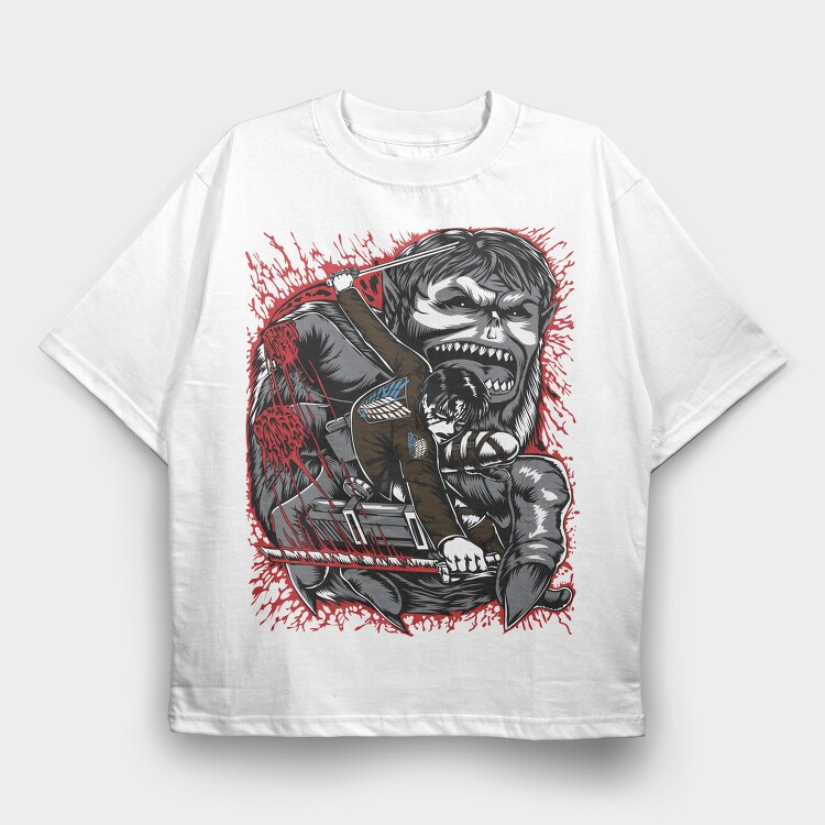 Attack on Titan 42, Tricou Oversize Barbati (Unisex)
