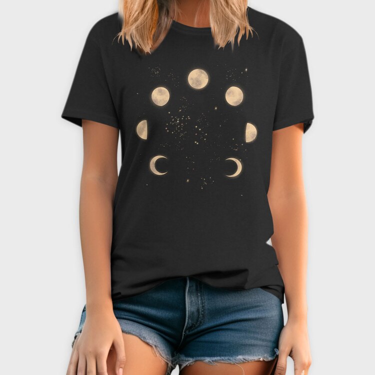 Moon Phases in Space, Tricou Barbati (Unisex)