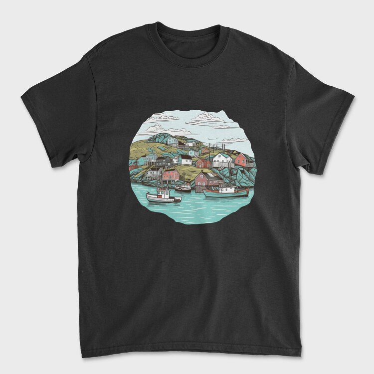 New Found Land Harbour, Tricou Barbati (Unisex)