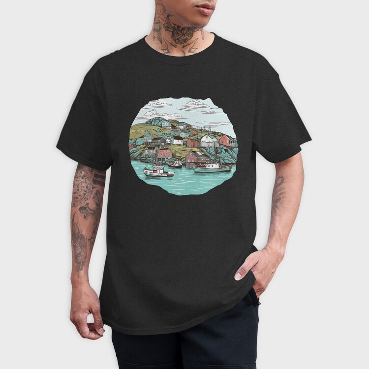 New Found Land Harbour, Tricou Barbati (Unisex)