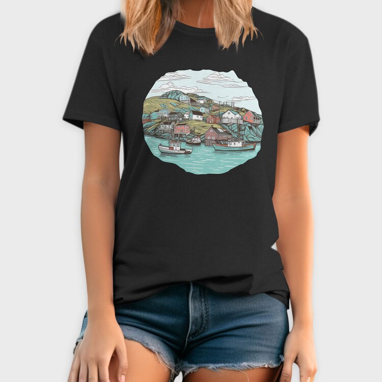 New Found Land Harbour, Tricou Barbati (Unisex)