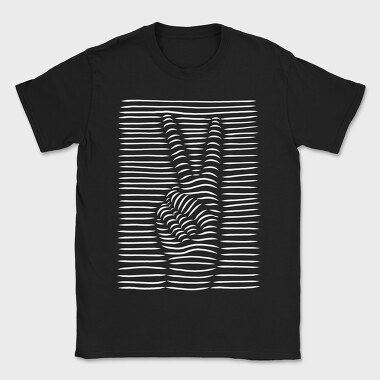Peace Sign 3D, Tricou Barbati (Unisex)
