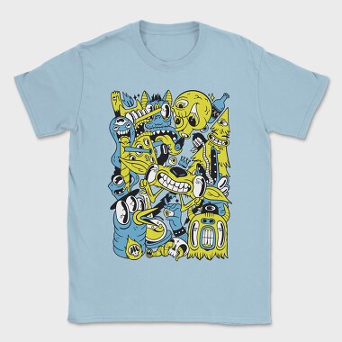 Monster Collage, Tricou Barbati (Unisex)