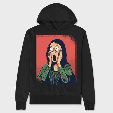 Mona Lisa Scream, Hanorac Oversize Barbati (Unisex)