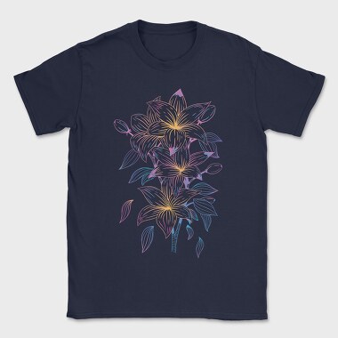 Flower Line, Tricou Barbati (Unisex)