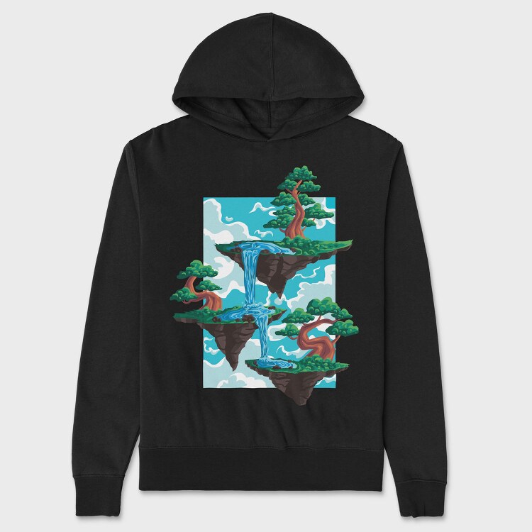 Bonsai Floating Island, Hanorac Oversize Barbati (Unisex)