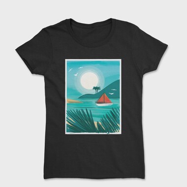 Watercolor Beach, Tricou Femei