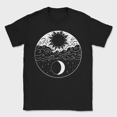 Moon And Sun, Tricou Barbati (Unisex)