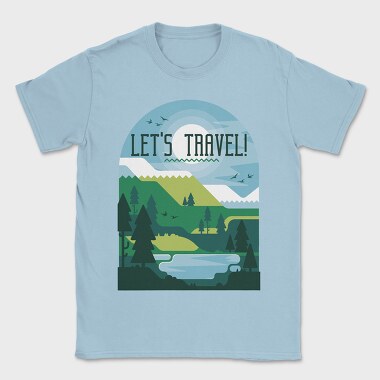 Let's Travel, Tricou Barbati (Unisex)