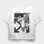 Tom And Jerry City Trip Los Angeles New York, Tricou Oversize Barbati (Unisex)