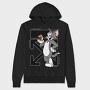 Tom And Jerry City Trip Los Angeles New York, Hanorac Oversize Barbati (Unisex)