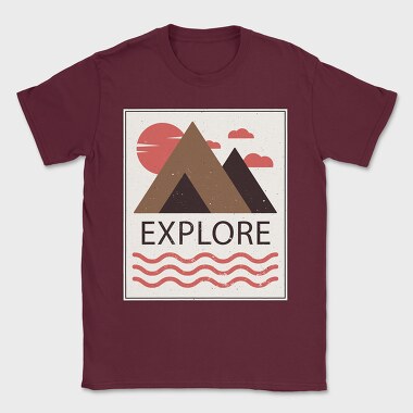 Explore, Tricou Barbati (Unisex)